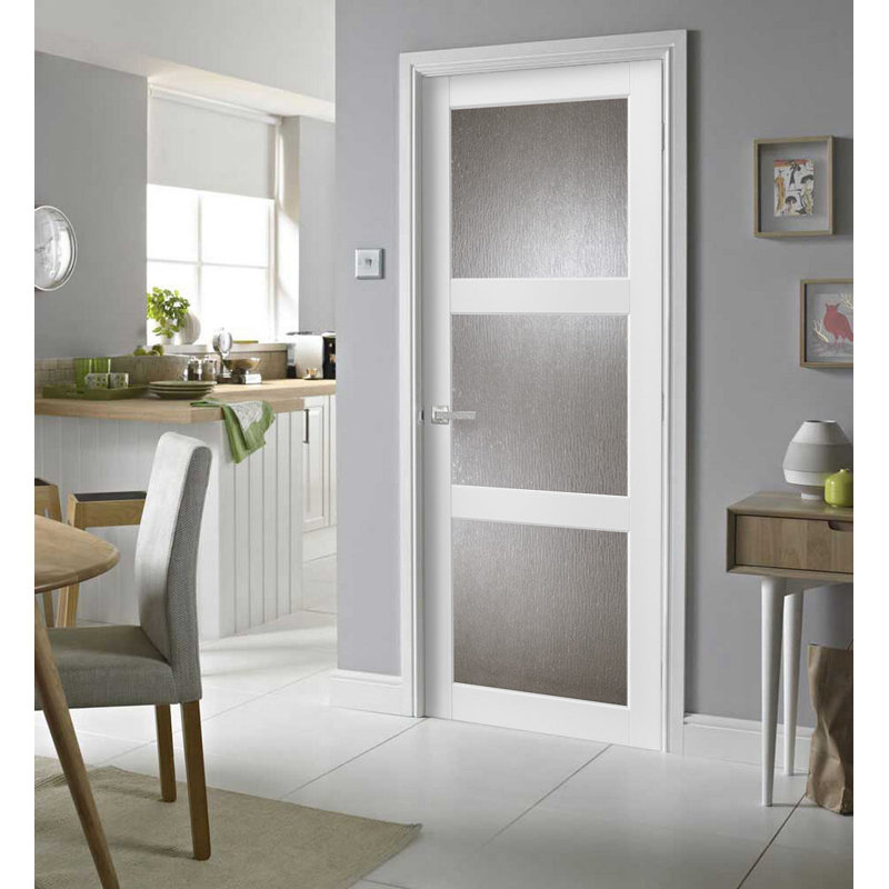 Porte standard en verre massif Lucia, 30 po x 80 po