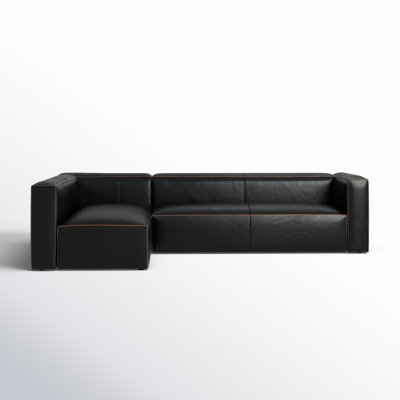 Strom 120" Genuine Leather Sectional