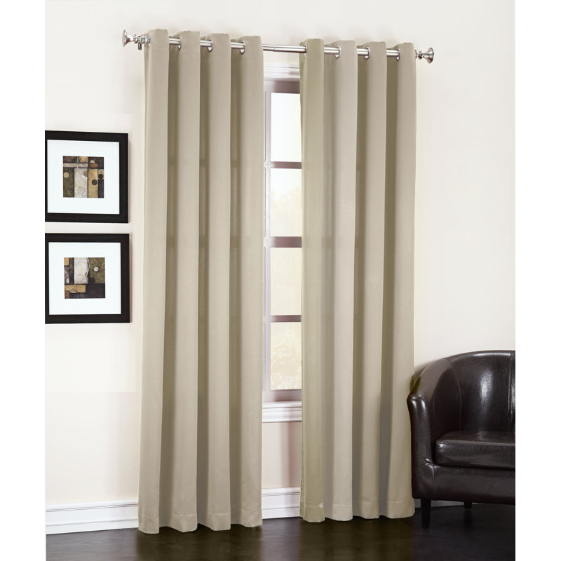 Panneau de rideau à œillets thermique Wayfair Basics® Alianna, Pierre, l 54 po x L 63 po