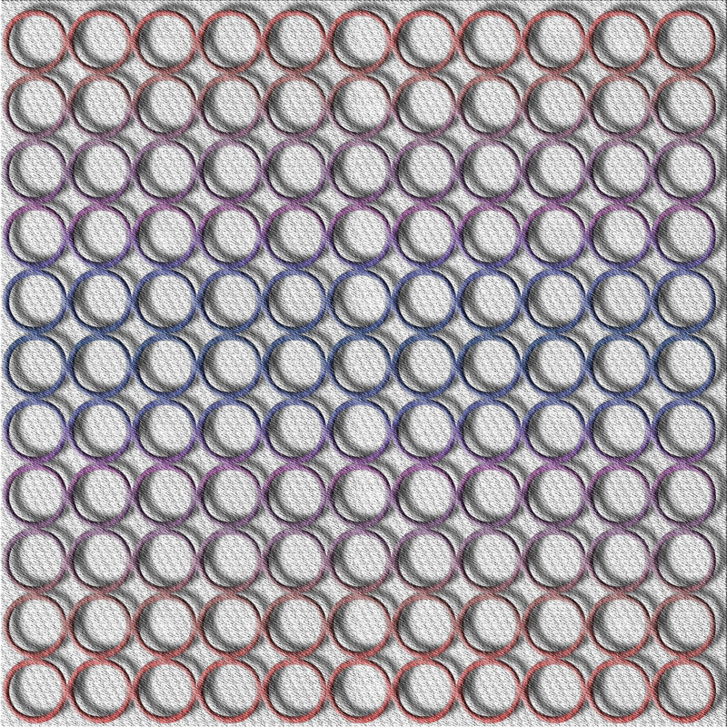 Wool Geometric Indoor Rug, Square 5'