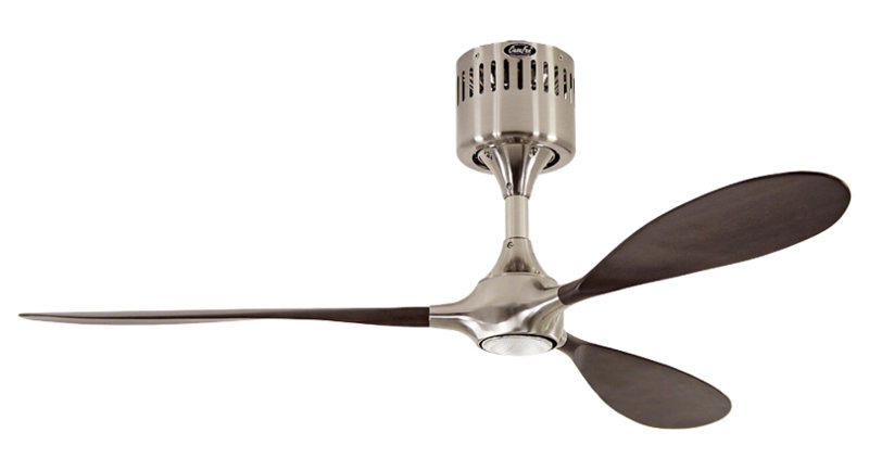 Yoselin 132cm Ceiling Fan with Light Kit, Brushed Chrome/Milled Walnut