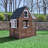 Timberwood Wooden Outdoor Playhouse With Kitchen And Barn Doors