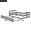 Lit plateforme robuste en bois avec lit gigogne, aucun sommier requis-1234180130