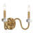 Kiea 2-Light Wall Sconce in Warm Brass
