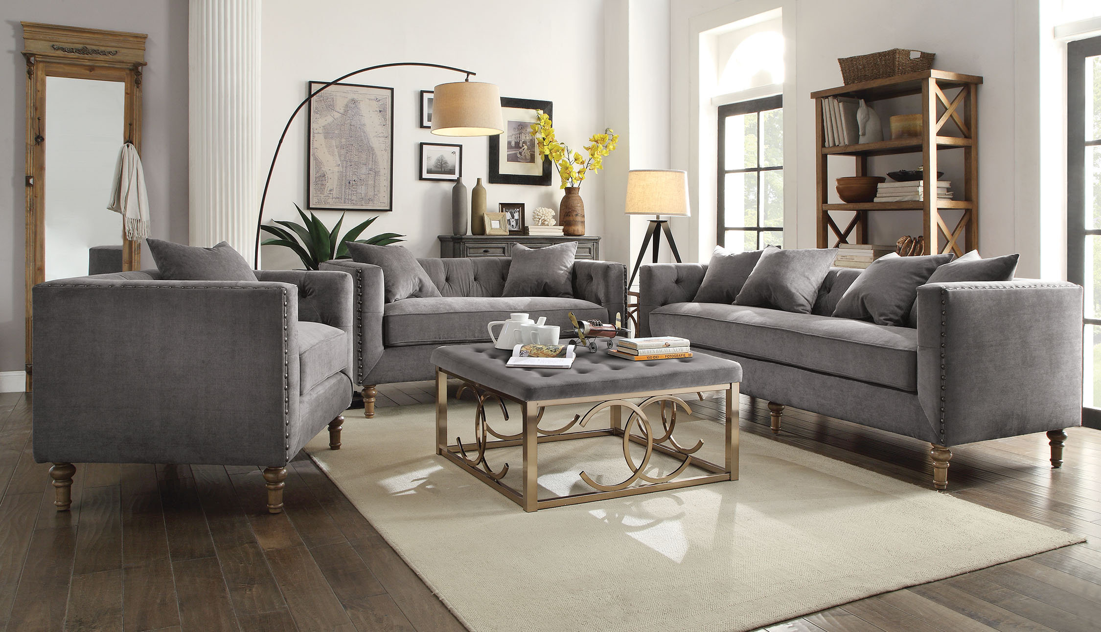 One Allium Way® Aili 3 Piece Configurable Living Room Set | Wayfair