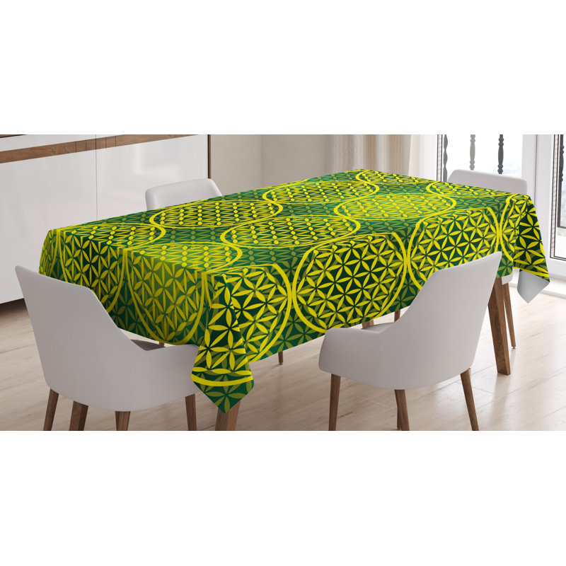 Nappe abstraite ambesonne, Vert, 90 po x 60 po