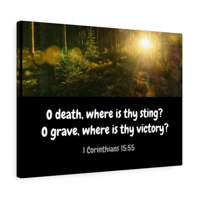 Victory Over Death 1 Corinthians 15:55 - Wrapped Canvas Print