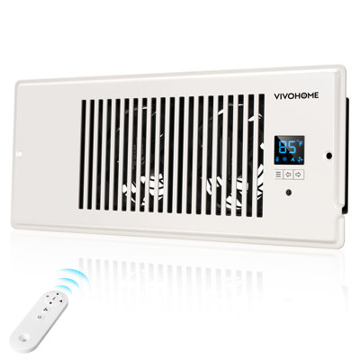 Ventilateur de suralimentation silencieux avec thermostat intelligent, compatible avec trou d'évent de 4 po x 10 po