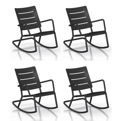 Outo Outdoor & Indoor Rocking Chair (Set of 4)