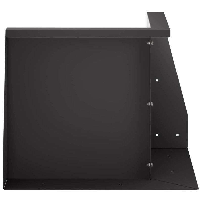 30 cm H x 50 cm W Steel with 1 Panel(s) Included, 40cm H x 50cm W, Black
