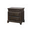 Table de chevet 2 tiroirs avec placages et conception moderne 63,8 lb