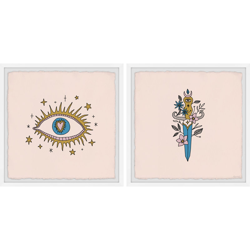 Parab I See Hearts by Marmont Hill - 2 Piece Single Picture Frame Painting Set, 81''H x 81''W