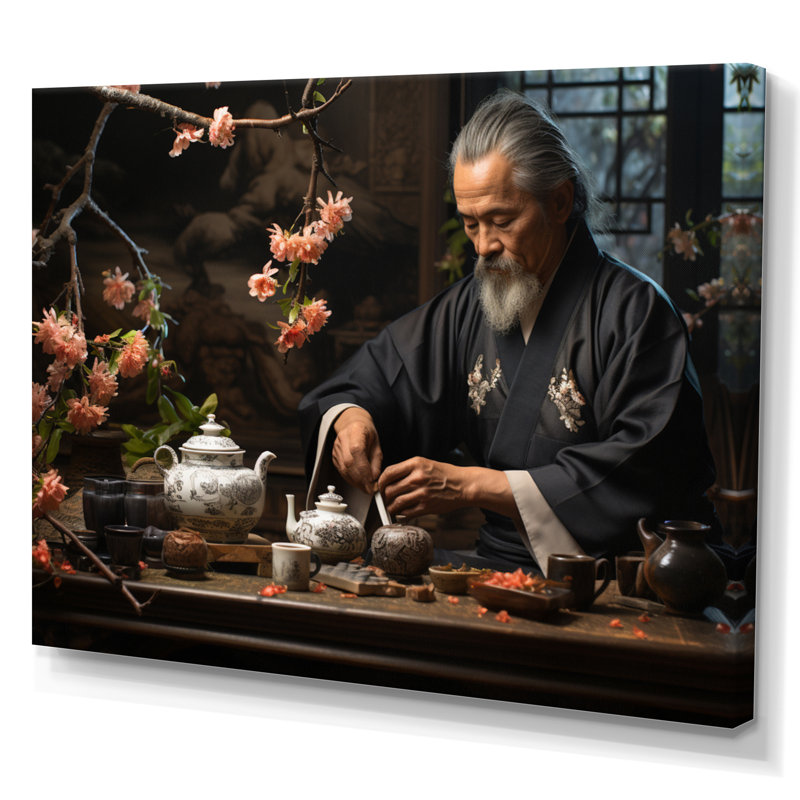 Asian Art Harmony in Tea VII - reproduction d'art, Toile tendue, H 34 po x l 44 po x P 1,5 po