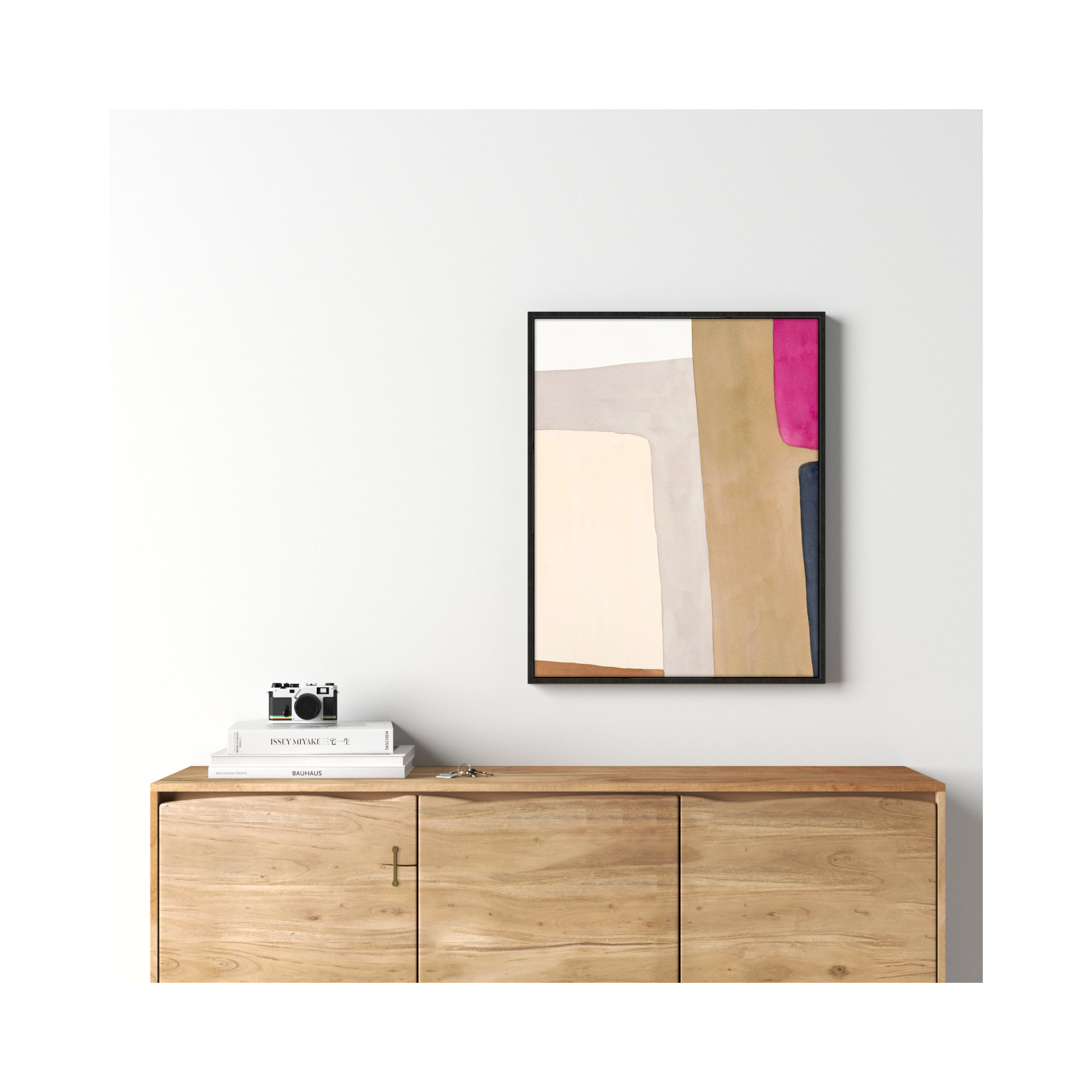 A Highlight Of Fuchsia by Julia Balfour, 30" H x 24" W x 1.4" D, Black Framed Canvas