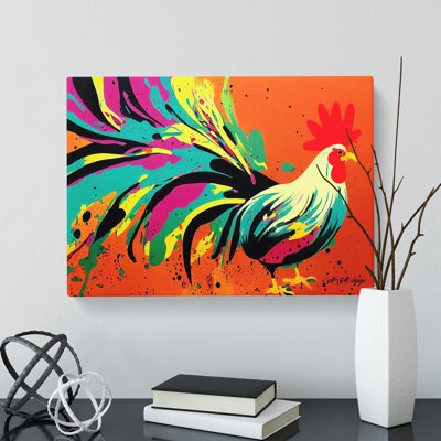 Rooster Splash Vol.3 Abstract - Wrapped Canvas