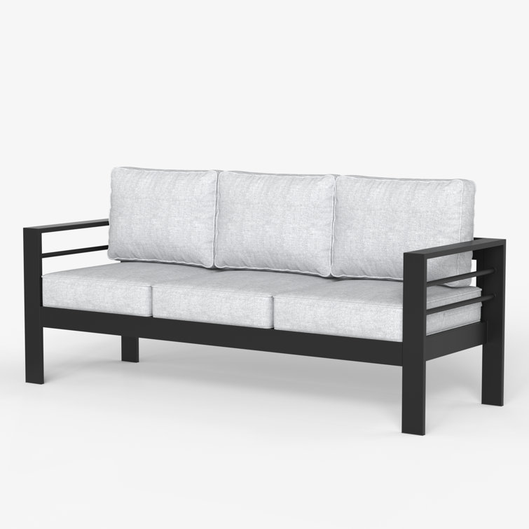 Alturas Standalone Product 73" Wide Outdoor Reversible Patio Sofa with Cushions
