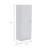 Belleria Single Door Pantry Storage Cabinet with Four Interior Shelves  -White