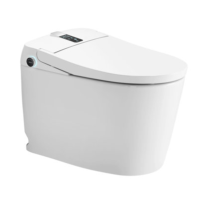 Smart Toilet With Warm Water Sprayer And Dryer Tankless Floor Mount Bidet Toilet LED Digital Display Toilets With Bidet Built In