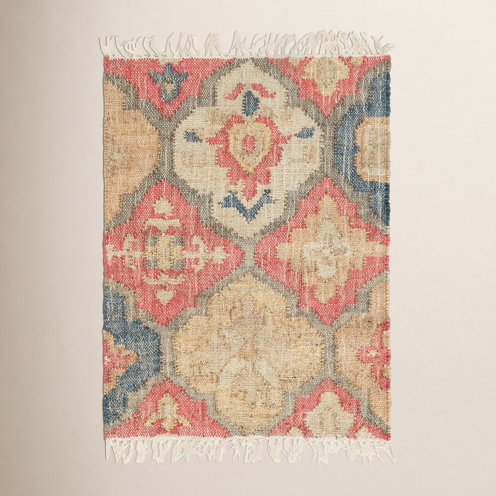 Pali Multi Hand-Woven Floral Jute Rug, Rectangle 2' x 3'