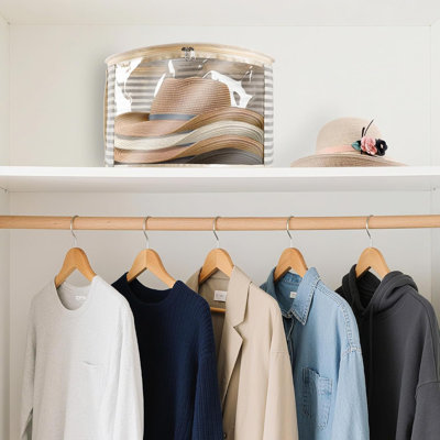 Ensemble de 1 boîte de rangement pour chapeau avec fenêtre transparente, pouvant contenir jusqu'à 7 capsules