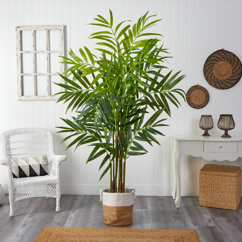 96'' Faux Palm Tree in Cotton Planter