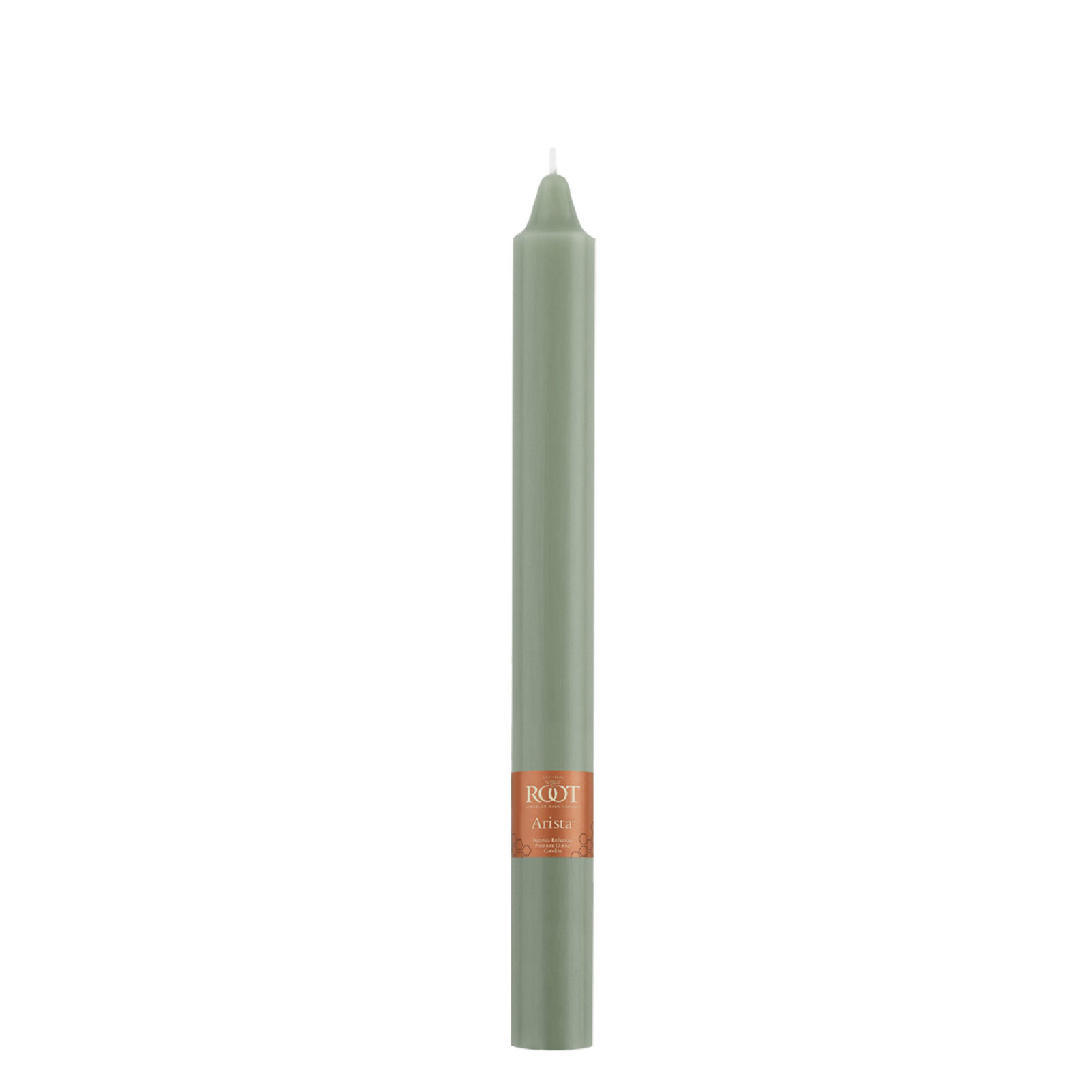 Unscented Taper Candle, 9" H x 0.88" W x 0.88" D, Sage Green