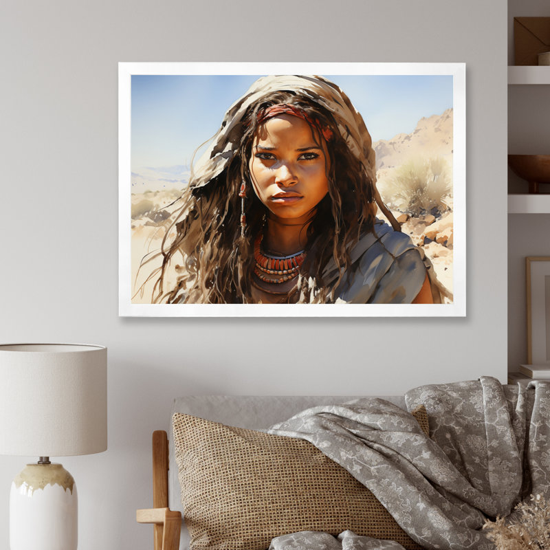 Tribus d'Afrique, beauté himba sur toile, H 12 po x l 20 po x P 1 po, Cadre photo blanc
