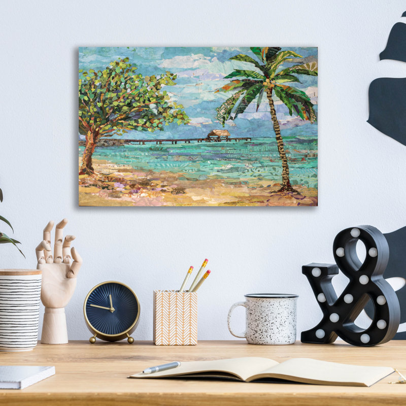 «Tobago Memory» par St. Hilaire Elizabeth, art mural en verre acrylique, H 12 po x l 16 po
