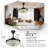Aldenville 42" ceiling fan with LED lights and Bluetooth audio music