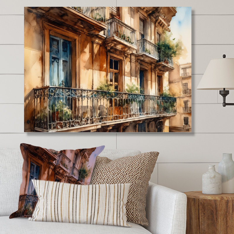 Ruhama Barcelona Old World Charm III sur impression sur toile, H 12 po x l 20 po x P 1 po, Toile tendue