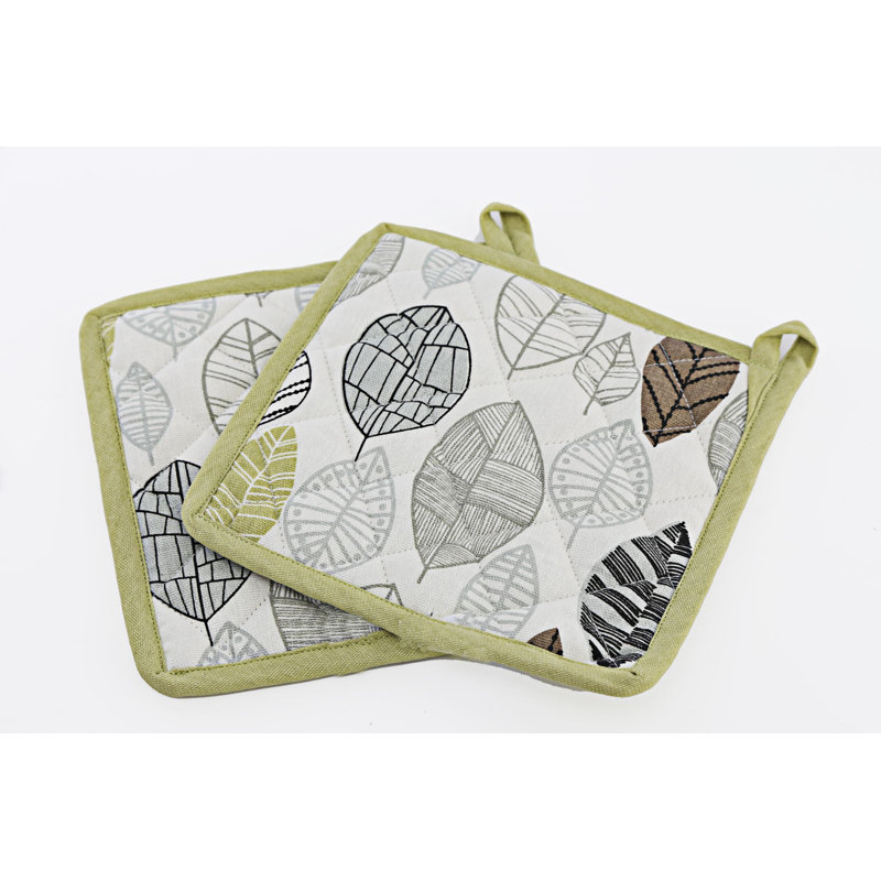 Marlow Home Co. Floral Cotton Potholder Set