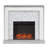 Trandling Mirrored Faux Marble Fireplace