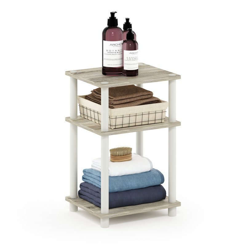 Caylee 57.9cm H x 34cm W Etagere Bookcase, Sonoma Oak/White