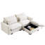 Velours côtelé beige avec rangement et coussins en mousse - Coussin 2 places-1713705517