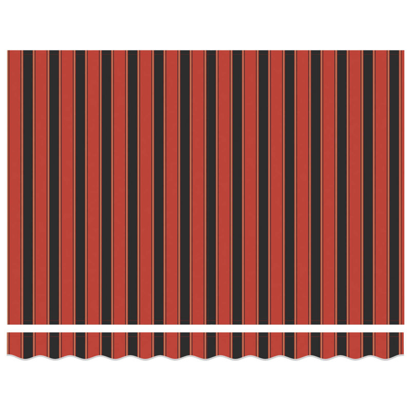 VidaXL Polyester Cover Retractable Patio Awning, Orange/Black/White, 250cm W x 200cm D