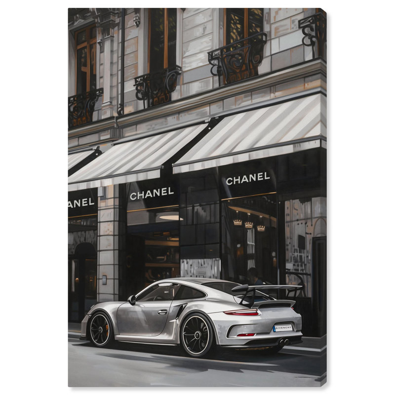 «Parked out Front Canvas Fashion and Glam» par , H 54 po x l 36 po, Toile tendue