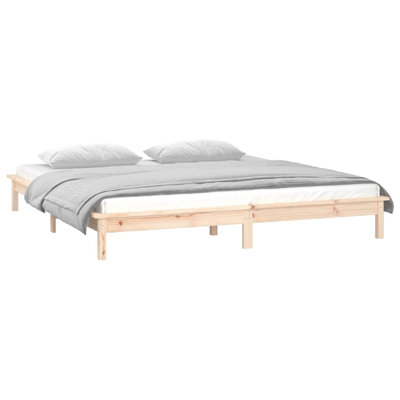 LED Bed Frame Solid Wood