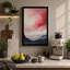 Mountains at Sunrise Minimalist 1 Piece Wrapped Canvas Wall Art-1792066391-1792066377