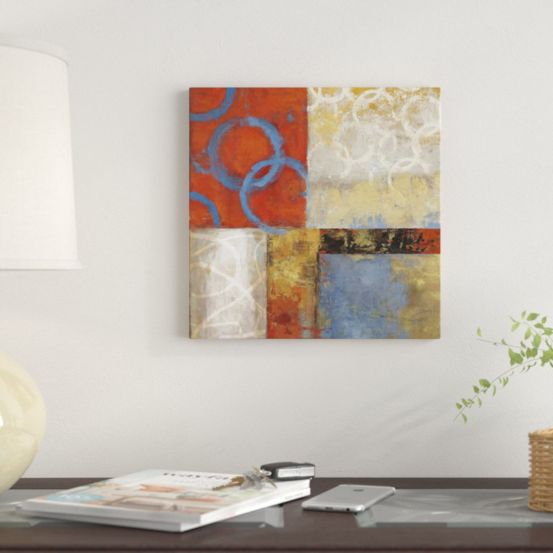 « orange broyage », impression sur toile, H 37 po x l 37 po x P 1,5 po, Pas de tapis, Toile tendue