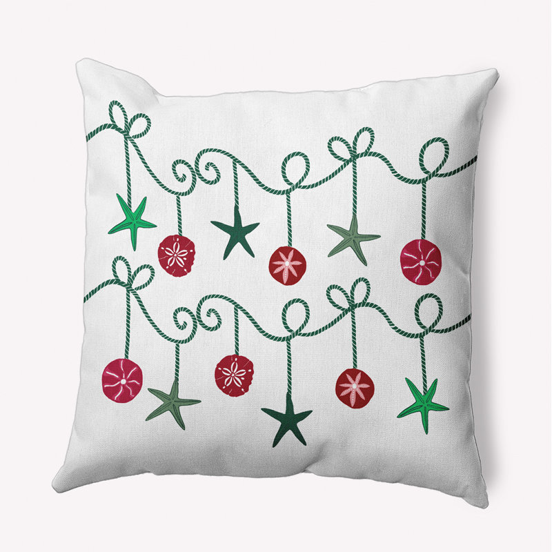 Coussin décoratif intérieur / extérieur en polyester, 16 po x 16 po, Carré