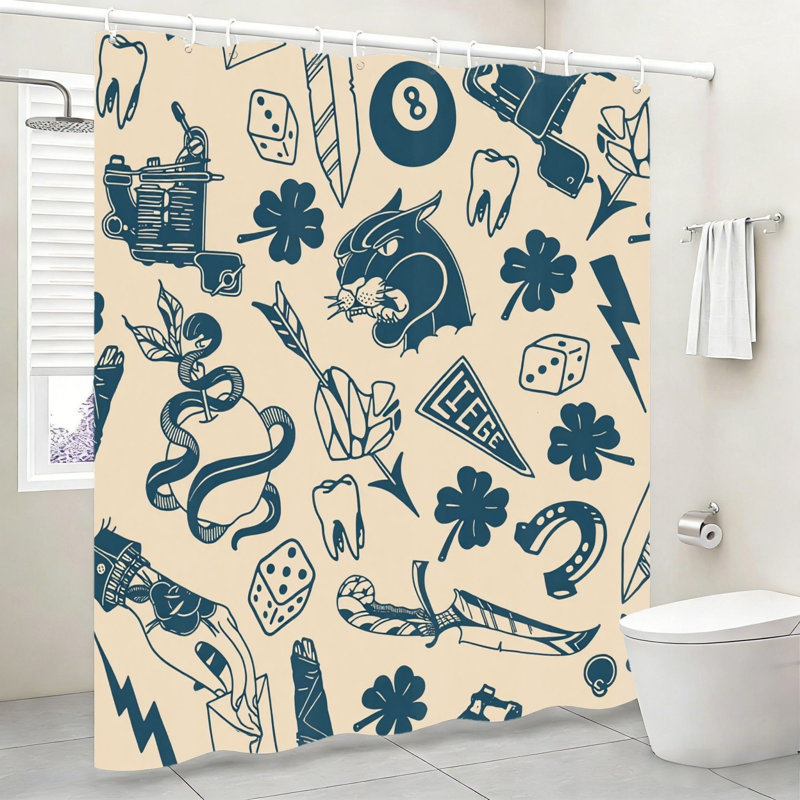 Rideau de salle de bain 72 po x 72 po (180 x 180 cm)