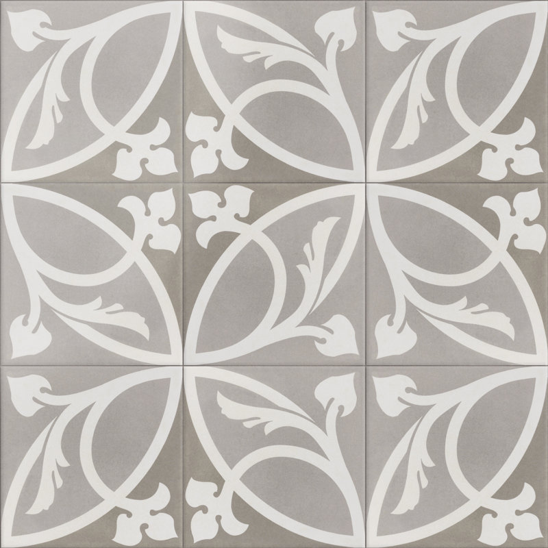 Caprice Taupe 8" x 8" Porcelain Patterned Wall & Floor Tile