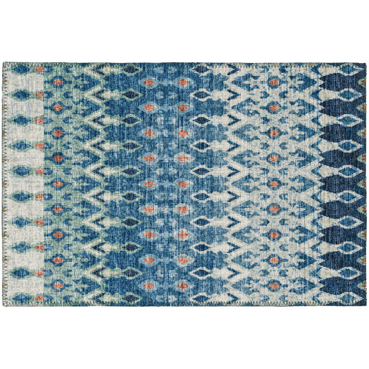 Abheer Chenille Washable Ikat Rug