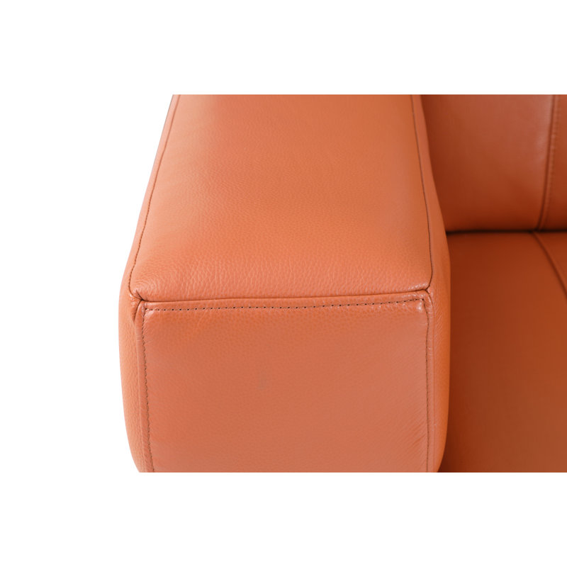 Fauteuil en cuir italien Global United, Chameau