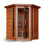 HEATWAVE Hudson Bay 3 Person Cedar Infrared Wood Sauna for Home Relaxation – Indoor Sauna with 7 Carbon Heaters, Chromotherapy Lighting, Oxygen Ionizer, & Built-In Stereo Sound System