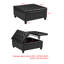 Grand repose-pieds carré en similicuir avec rangement | Table basse pour le salon et la chambre à coucher-97389459