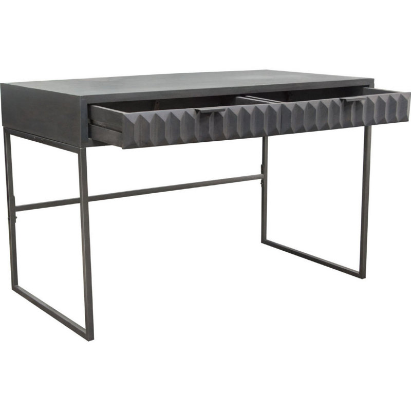 Bureau d'écriture rectangulaire l 47 po Tygan, Gris