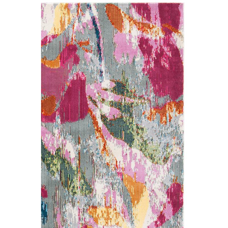 Tuck 300 Performance Abstract Rug, Square 6'7"