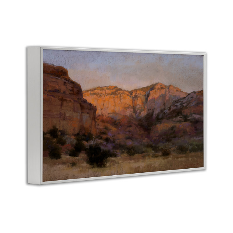 «Canyon Cliff», art giclée par Christine Debrosky, Estampe numérique encadrée blanc bord de mer, H 20 po x l 30 po