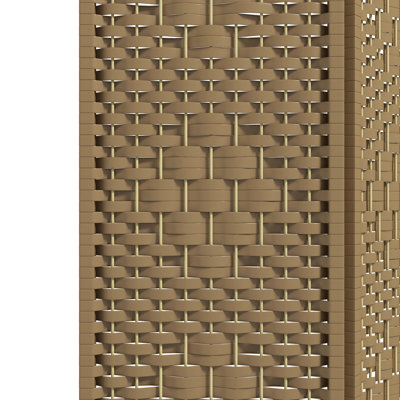 Folding Room Partition Wall, 4 Panel 5.6' Screen, Wave Fiber Privacy, Natural Atmosphere For Home Divider, Privacy Freestanding, Tone Bedroom